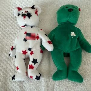 Patriotic and Green Plush Bear Set